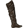 thumbnail image 2 of Twin Tigers Women Vickie Hi PU Boots, Brown PU, 10, 2 of 4