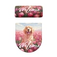 thumbnail image 2 of HELLHERO Golden Retriever Bathroom Seat Covers, Easy to Install Stays in Place Polyester Fabric Round Toilet Lid Dust Cover, 2 of 8