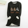 thumbnail image 1 of Qertyioot Chandail en Molleton Décontracté de Noël pour Femmes, Manches Longues Col Rond Imprimé Ample, 1 of 5