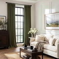 thumbnail image 2 of Cortinas Drapenova de terciopelo blackout, 2 paneles, 102 x 213 cm, verde, 2 of 9