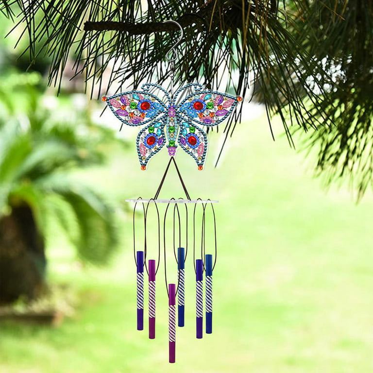  Tradder 6 Pcs Diamond Art Wind Chimes Diamond Art Kit Double  Sided Butterfly Ornaments with Crystal Pendant 5D Rhinestone Painting for  Spring Home Garden Hanging Ornament : Arts, Crafts & Sewing