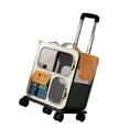 thumbnail image 3 of Transportín para gatos, transportador de mascotas con ruedas, caja de transporte plegable, mochila con ruedas, bolso de mano para perros pequeños,, 3 of 8