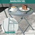 thumbnail image 4 of Costway 3pcs Patio Folding Table Chair Set Extra-Large Seat Metal Frame Portable Outdoor, 4 of 7