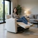 thumbnail image 2 of Blue Room Sillón Reclinable Giratorio con Mecedora-Eléctrico Ashford -Tela Acolchonada Beige, 2 of 8