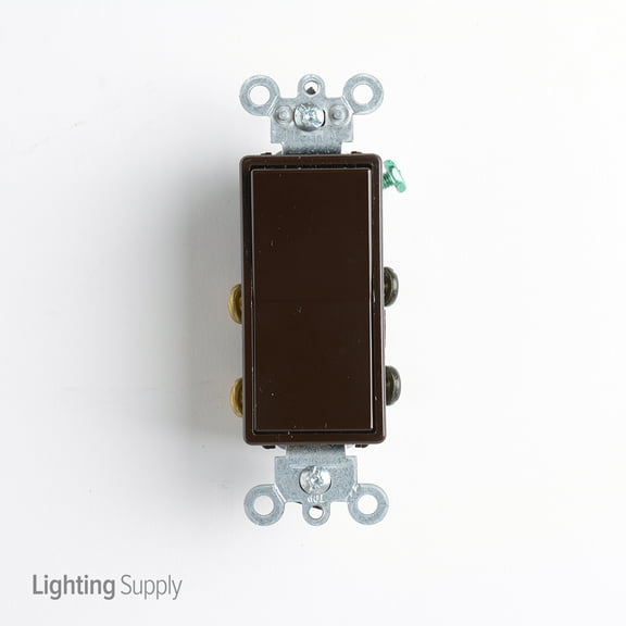 Leviton 5604-2 15-Amp 120/277-Volt Residential Grade Decora Rocker 4-Way AC Quiet Switch, Mahogany