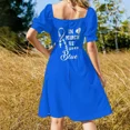 thumbnail image 3 of In March We Wear BLUE Sleeveless Dress dress party evening elegant luxury celebrity Casual dresses, 3 of 6