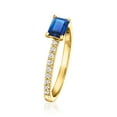 thumbnail image 3 of Pure Collection by Ross-Simons 0.70 Carat Lab-Grown Sapphire Ring With .20 ct. t.w. Lab-Grown Diamonds in 18kt Gold Vermeil, Women's, Adult, 3 of 7