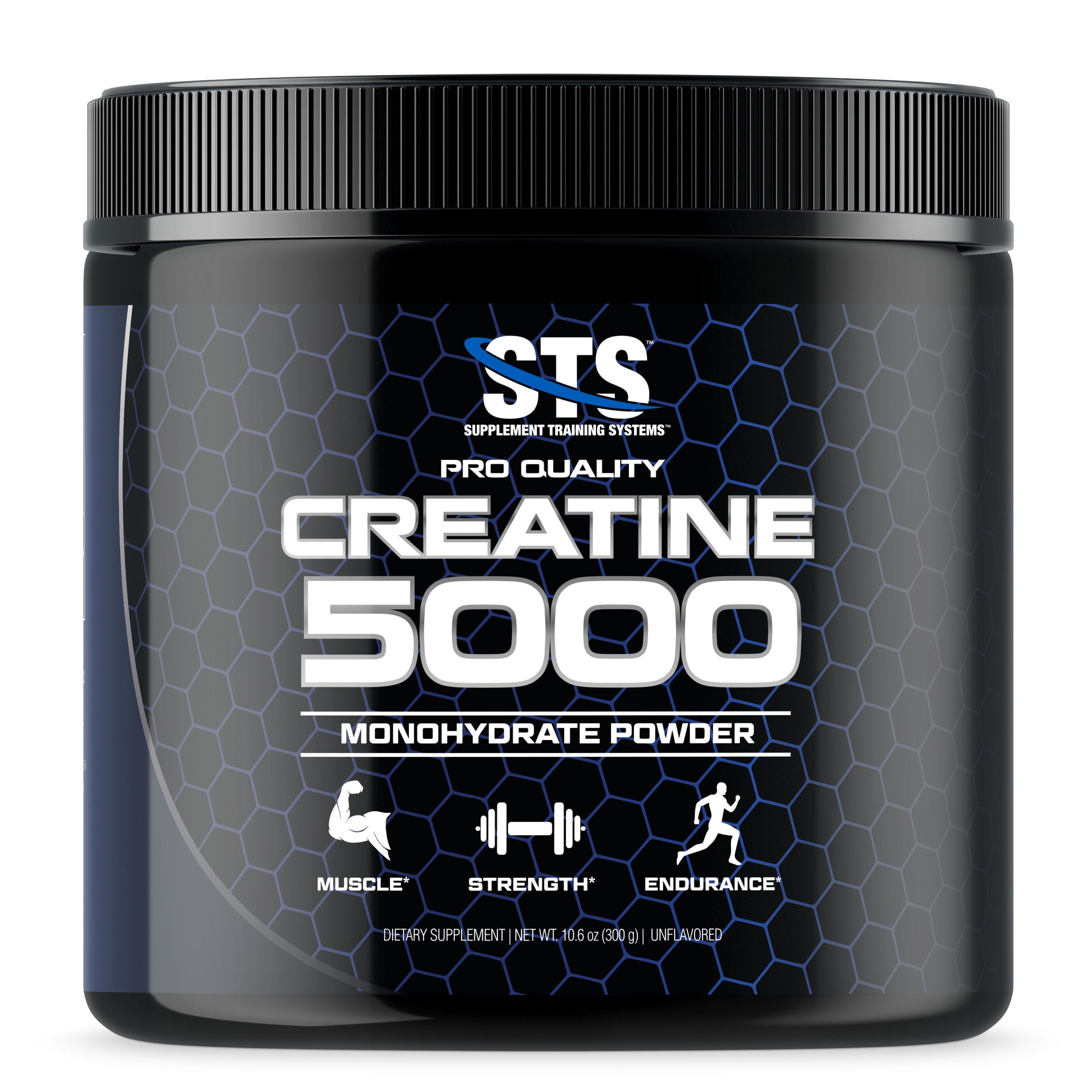 STS Creatine 300 Grams - 100% Pure Raw Creatine Monohydrate Powder, Keto Friendly - 60 Servings