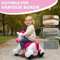 thumbnail image 6 of Qaba 12V Ride on Horse, Battery Powered Ride on Unicorn Toy with Carrot Toy, Comb, Animal Sounds, for Girls Boys Aged 1.5-3 Years Old, 6 of 9