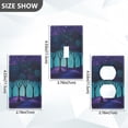 thumbnail image 7 of Yayeee Duplex Wall Plate 1-Gang 4.5"x2.7" Home Receptacle Light Switch Decorative Outlet Cover, Purple Moonlight Forest, 7 of 7