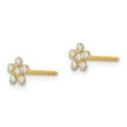 thumbnail image 2 of 14K Yellow Gold Earring Birthstone (04) April Women'S Crystal 5 mm, 2 of 3