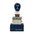 thumbnail image 4 of Sello de fecha con rodillo, sello comercial, mango de madera, rodillo digital, estilo vintage, Azul, 4 of 7