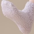 thumbnail image 4 of Trgacdwlo Slipper Socks for Women, Plain Solid Tone Fluffy Fuzzy Crew Slipper Socks, Thick Warm Non Slip Gripper Bottom Anti-Skid Indoor Floor Slipper Socks, 4 of 6