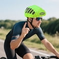 thumbnail image 6 of Bicycle Helmet Cover with Reflective Strip Sports Helmet Rain Cover Waterproof Riding Helmet Rain Cover Adjustable for Mountain Road Bike Helmet (Green B), 6 of 10