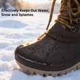 thumbnail image 5 of Berhood Kids Snow Boots Boys Girls Winter Boots Water Resistant Anti-slip Warm Lining Boots Brown 2 Big Kid, 5 of 6