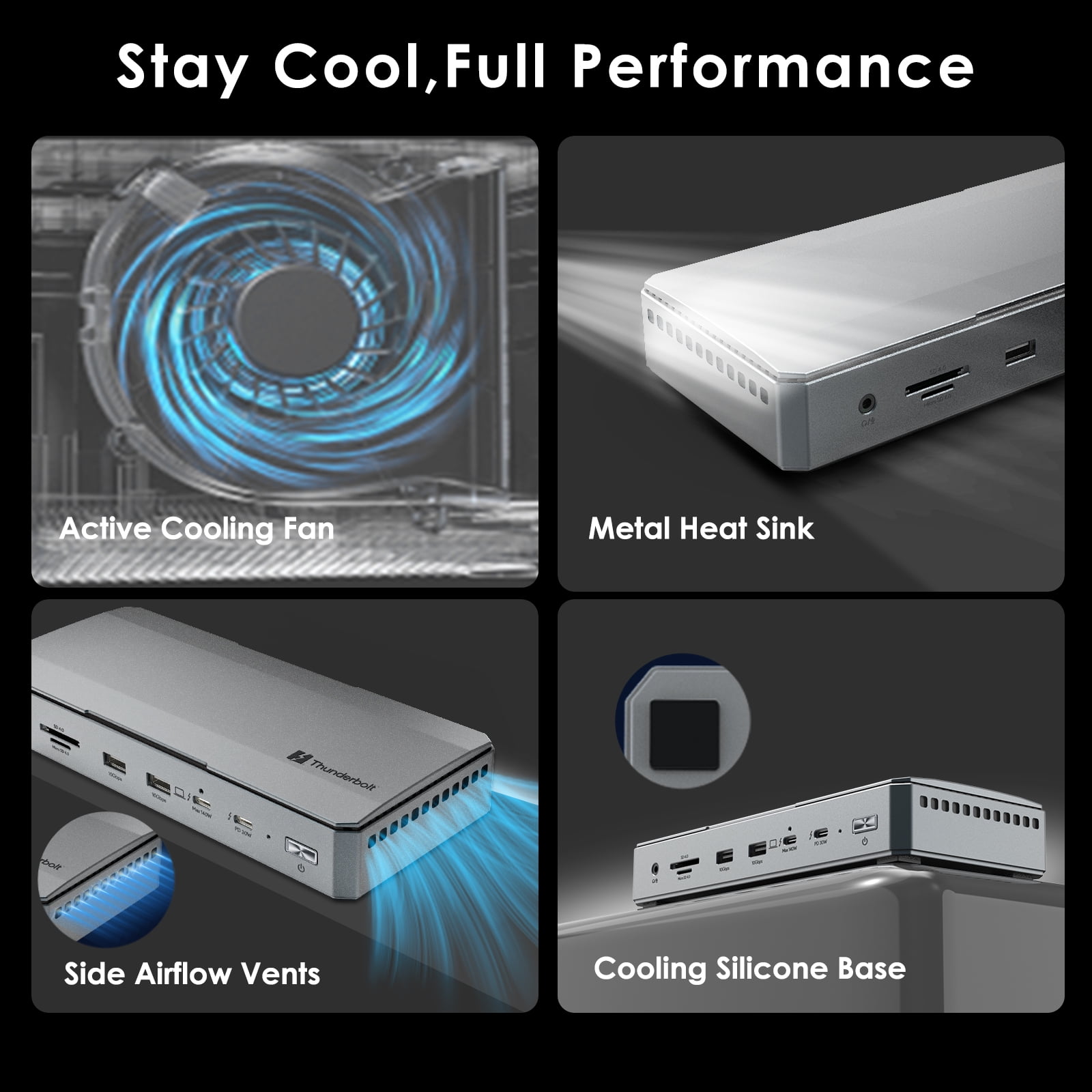 WAVLINK 12-in-1 Laptop Docking Station with 140W Charging, Triple 4K/Dual 8K Display USB Hub Thunderbolt 5 Dock with TB5 Ports, 2.5G Ethernet, USB-A 10Gbps for TB5/4 Laptops
