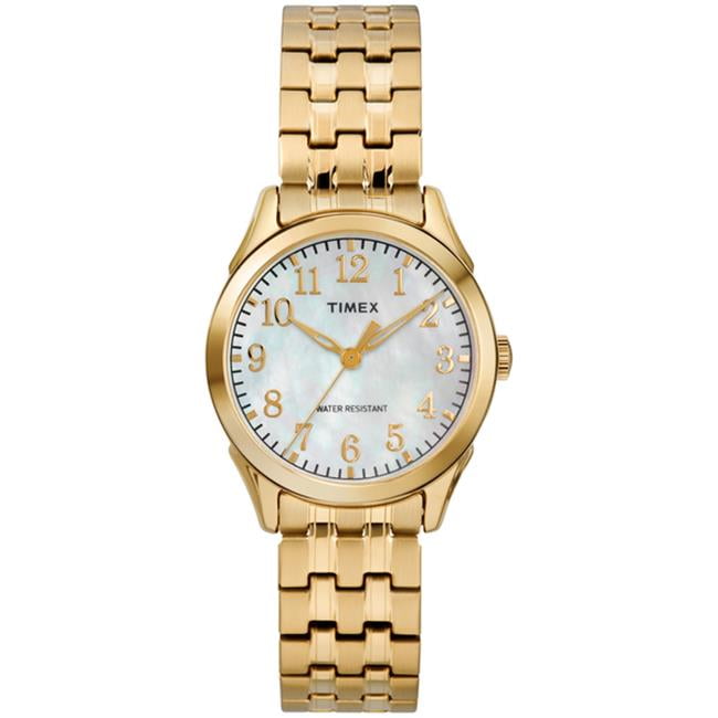 timex mother of pearl ladies watch