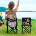 thumbnail image 5 of 600D Oxford Camping Chair Portable Foldable Chair Supports 220 lbs for Picnic, Fishing, Backpacking White Flowers with Blue Butterflies, 5 of 8