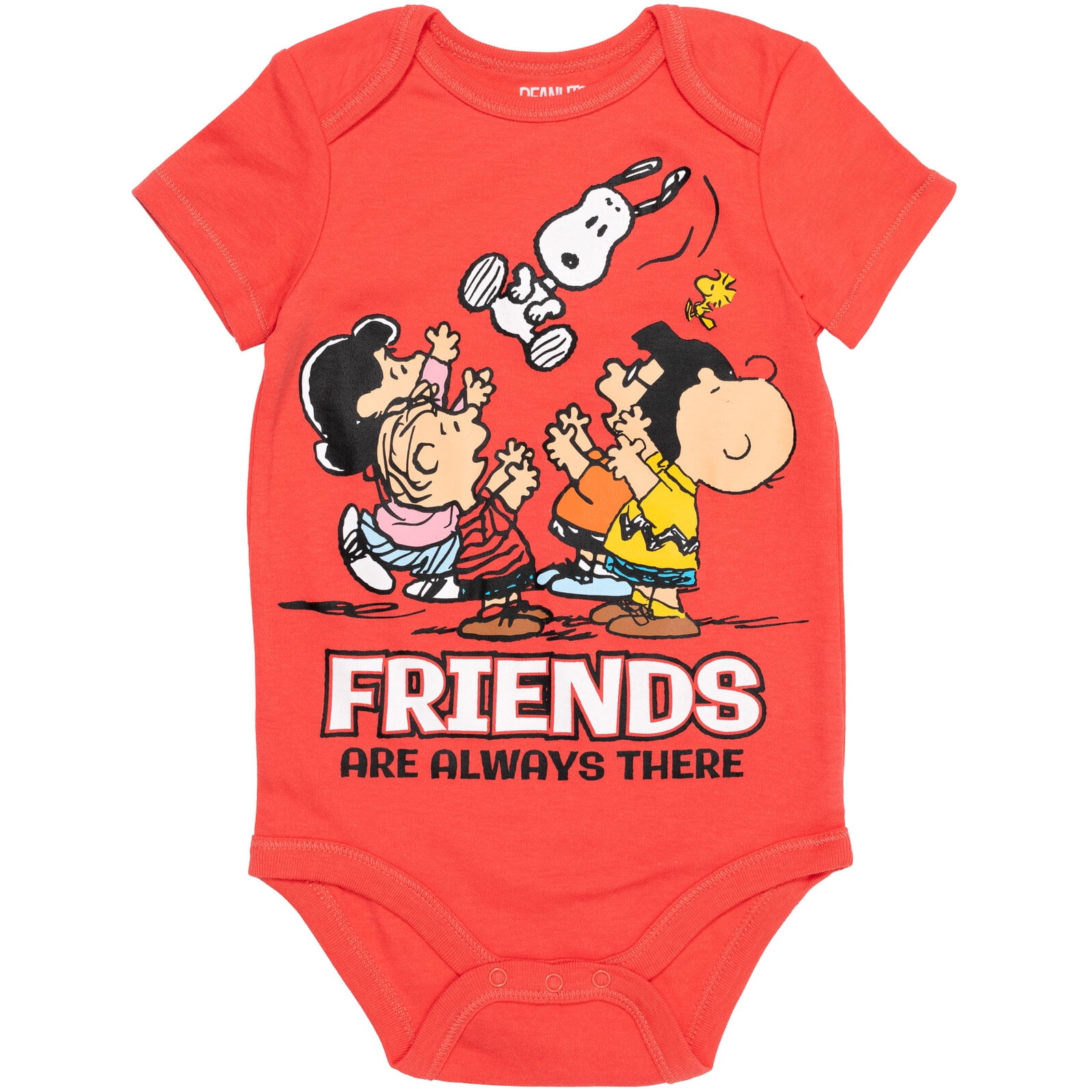 PEANUTS Snoopy Charlie Brown 5 Pack Bodysuits Newborn to Infant