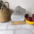 thumbnail image 3 of Espejo de maquillaje acrílico para escritorio con soporte, decoración estética de escritorio, espejo de tocador, mesa sin marco para dormitorio, sala de estar y espacios mínimos, decoración de, 3 of 4