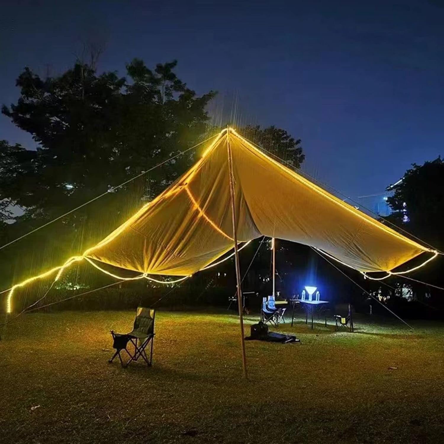 Warm White Neon Light Strip 18FT Flexible Neon Rope Lights Indoor Outdoor Led Strip Lights Waterproof 120LEDs/M AC 110VPlug and Neon LED Lights for Bedroom Home Commercial Lighting