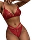 thumbnail image 2 of Gibobby Ropa sexy de mujer para sexo Conjunto Lencería Tanga Y Bralette con Relleno Stretch Encaje Moda Push Up, Brasier y Pantie Nightwear Pantys Sexy(Rojo, G), 2 of 5