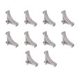 thumbnail image 1 of 10 Pieces 2.3cm Aluminum Alloy Silver Refrigerator Shelf Support Hooks, 1 of 3
