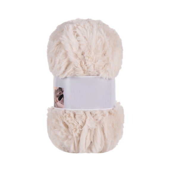 Soft Chunky Fluffy Fuzzy Faux Fur Yarn for Crocheting - Eyelash Furry Yarn for Knitting Blankets, Scarves and Sweaters, Eyelash Yarn for Crochet & Knitting 67 Yards Per Roll