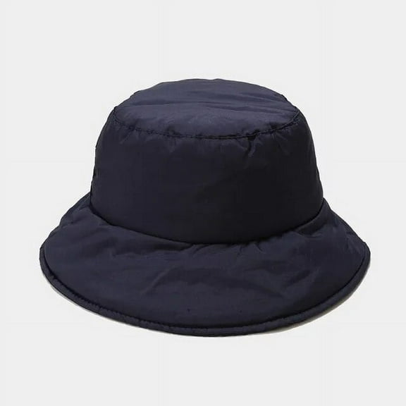 SikaFu New Down Women's Bucket Hat Solid Color Autumn Winter Fashion Beanies Cotton Warm Outdoor Wind Snow Velvet Basin Hat Wholesale