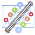 thumbnail image 1 of Big Save,HWRETIE 17 Inch Adjustable Stainless Steel Rolling Pin - Kitchen Dough tool, 1 of 1