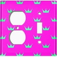 thumbnail image 4 of Metal Light Switch Plate Cover Teal Royal King Queen Crown KIN009, 4 of 13