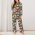 thumbnail image 2 of Sikiie Roosters and Chicks Women's Long-Sleeve Shirt and Full-Length Bottom Pajama Set (s-xxl)-XX-Large, 2 of 7