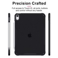 thumbnail image 4 of Designed for iPad 10th Gen 10.9 Inch 2022 Carbon Fiber Drop Protective Case, Luxury Ultra Slim TPU Soft Edge Anti-Fall Acrylic Back Case Cover Compatible with iPad 10th Generation, Black, 4 of 8