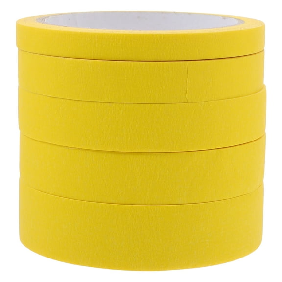 ELAYARD Yellow Adhesive Paper Masking Tape for Car and Furniture Painting Projects
