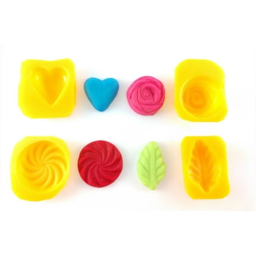 EDELAINE'S Assortment 4 Set 4 Cavity Silicone Molds for Cream Cheese Mints , Chocolate