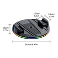 thumbnail image 5 of Stand with Dual Controller Charger for PS5/PS5 Slim/PS5 Pro, RGB Vertical Console Stand with Headset Hook (White), 5 of 6