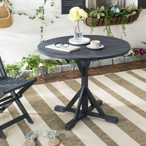 Safavieh Arcata Outdoor Patio Round Table Dark Slate Grey Com Safavieh Arcata Outdoor Patio Round, Round Table Arcata Ca