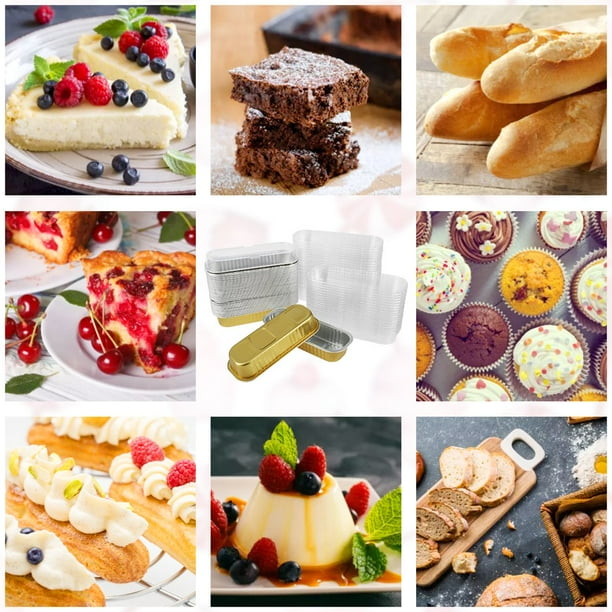 150PCS 7oz Non Stick Mini Loaf Pan with Lids and Spoons Aluminum foil Bread Loaf Pans Disposable Foil Cake Pans Standard Size Tins for Baking Bread for Home Kitchen Walmart