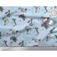 thumbnail image 2 of Soimoi Blue Cotton Duck Fabric Wanderlust & Aeroplane Travel Printed Craft Fabric by the Yard 42 Inch Wide, 2 of 3