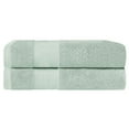 thumbnail image 2 of BNM Turkish Cotton Heavyweight Bath Sheet Set, Dusty Aqua, 2 of 5