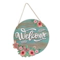 thumbnail image 3 of ZheElen Wreath Sign for Front Door Round Rustic Hanging Sign Decoration Welcome 30x30x0.5cm, 3 of 6