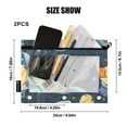 thumbnail image 3 of Cute Astronaut Duck Head 2 Pack Pencil Pouch for 3 Ring Binder Smooth Zipper Folders with Pockets Clear Window Pencil Case, 3 of 6