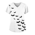 thumbnail image 1 of Hauts pour Femmes Liquidation Hauts pour Femmes Grande Taille Manches Courtes Col en V Blouse Imprimée Chandail Hauts Chemise Bleu TG, 1 of 3
