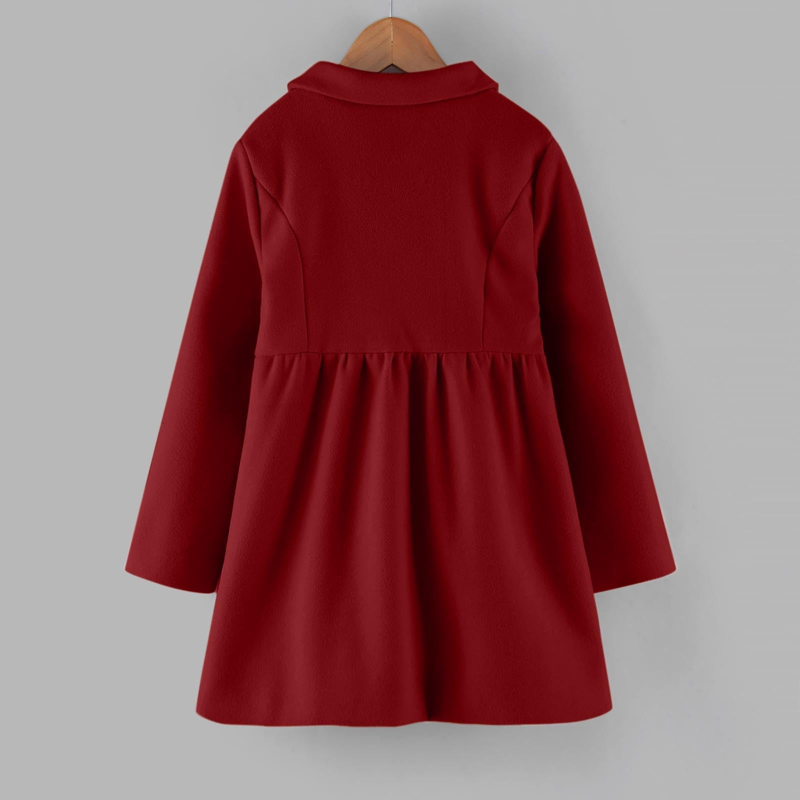 Girls red dress coat hot sale