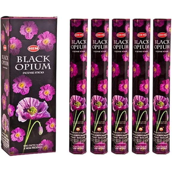 HEM Black Opium 100 Incense Sticks (5 x 20 stick packs)