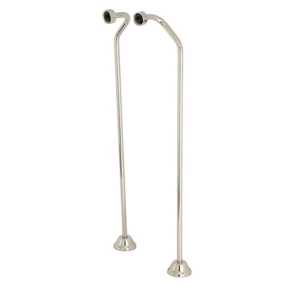 Vintage Double Offset Bath Supply Lines, Polished Nickel