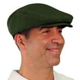thumbnail image 2 of Flat Newsboy Traditional Golf Cap: 'Par 3' - Youth - Solid - Olive - Microfiber, 2 of 4