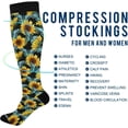 thumbnail image 4 of Coolnut Compression Socks Set of 2 Pairs for Women & Men - Best Support Socks for Running, Nurses, Travel (Sunflower and Butterfly) Gift, 4 of 7