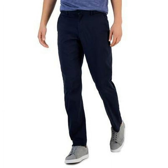 Perry Ellis Portfolio Mens Slim-Fit Dark Blue Dress Pants 34 x 30