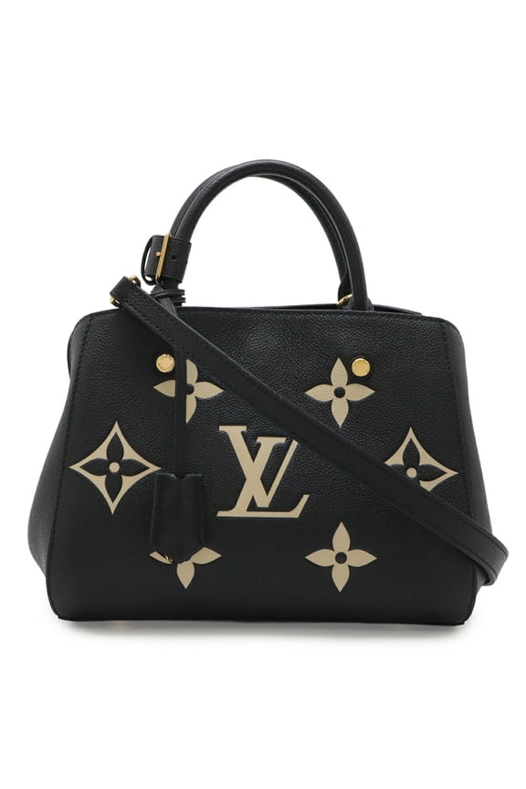 Pre-Owned LOUIS VUITTON Louis Vuitton Monogram Empreinte Montaigne BB Handbag Shoulder Bag Noir...